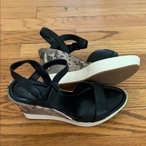 Cole Haan Leather “animal print/snakeskin” Wedges